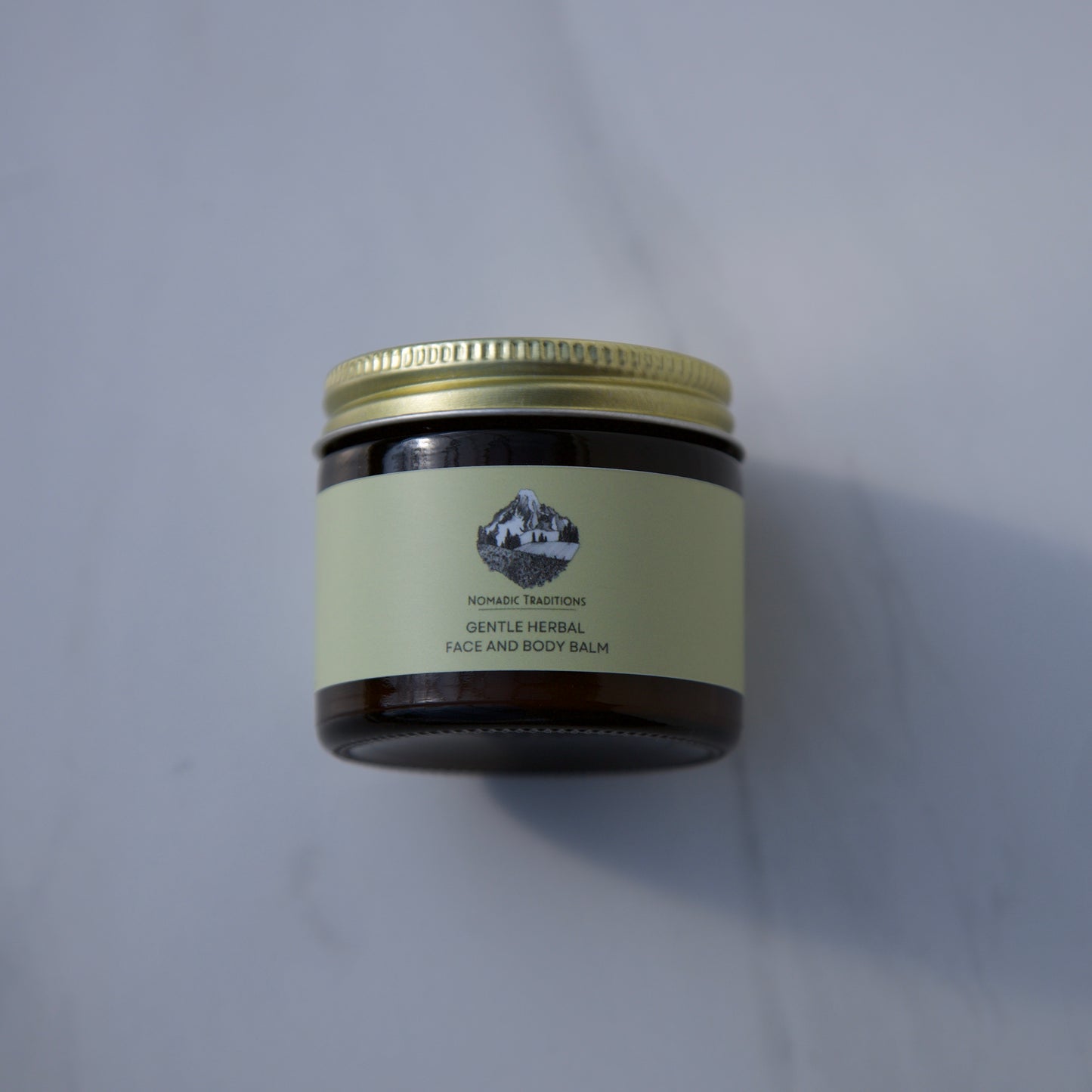 Nomadic Traditions Gentle Herbal Face And Body Balm, Tallow Moisturizer, 2 oz Glass Jar Natural, Organic, Herbal, Botanical Facial Care, Skin Food, Skincare, Tallow Balm, Salve, Crème, Cream