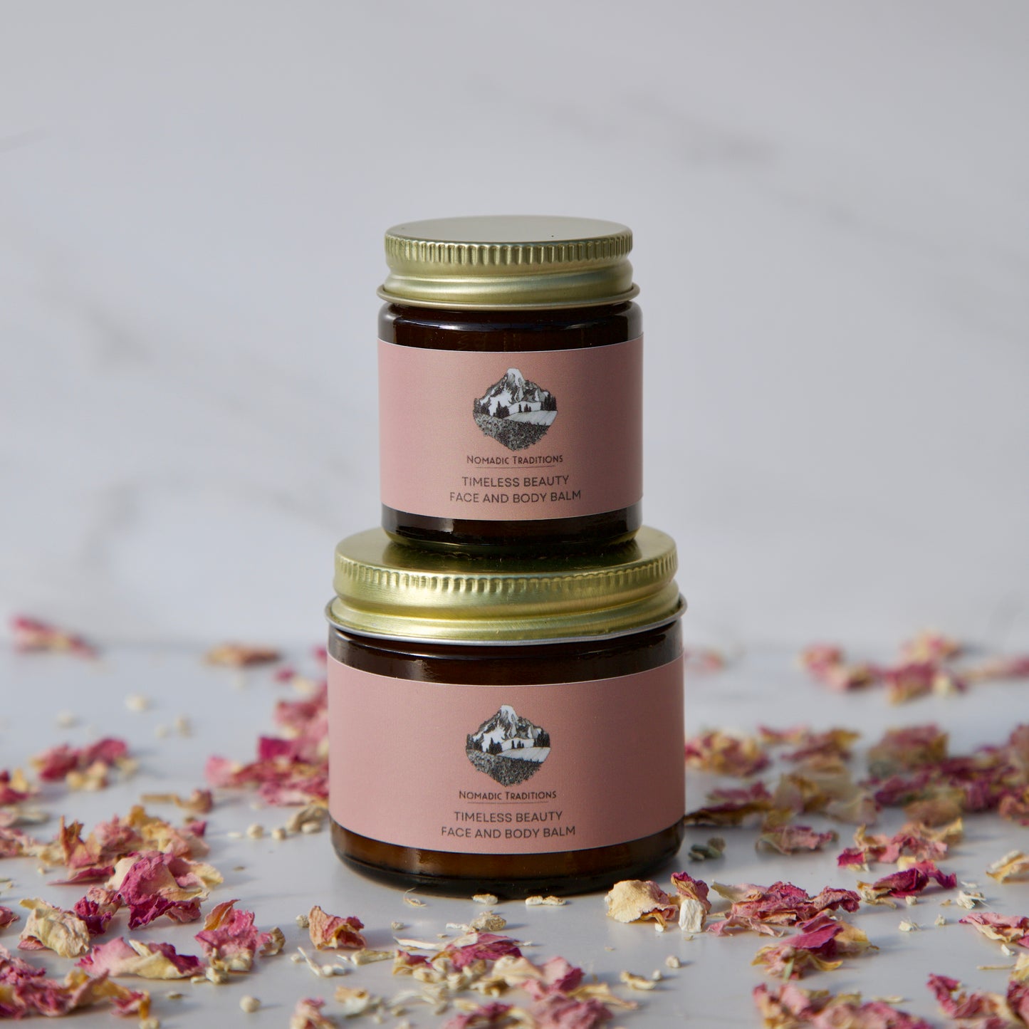 Nomadic Traditions Timeless Beauty Face And Body Balm, Tallow Moisturizer, 1 oz, 2 oz Glass Jar Natural, Organic, Sensitive Facial Care, Skin Food, Skincare